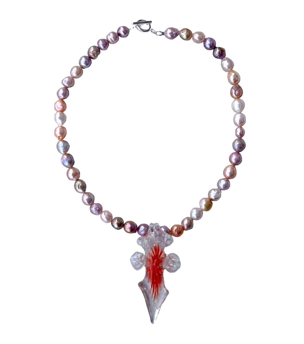 パール ネックレス Fish Tank Choker - Raver Pink パール ネックレス Fish Tank Choker - Raver Pink