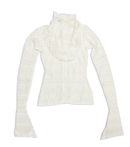 White lace hoodie best sale