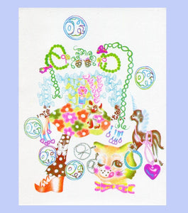 Risograph, Color risograph, Print, Poster, Artwork, ScreenprintKathleen, Kathleen Los Angeles, Independent Boutique, Independent Artist, Los Angeles Boutique, Ema Gaspar, Ema B G, Heart print, small artist print