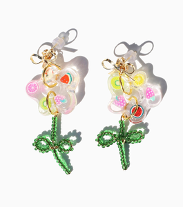 Joey Shares, Resin Earrings, Handmade, Los Angeles, Kathleen, Shop Kathleen, resin, jewelry, flower, charms, handmade, beads, y2k, acrylic beads, sterling silver, flowers