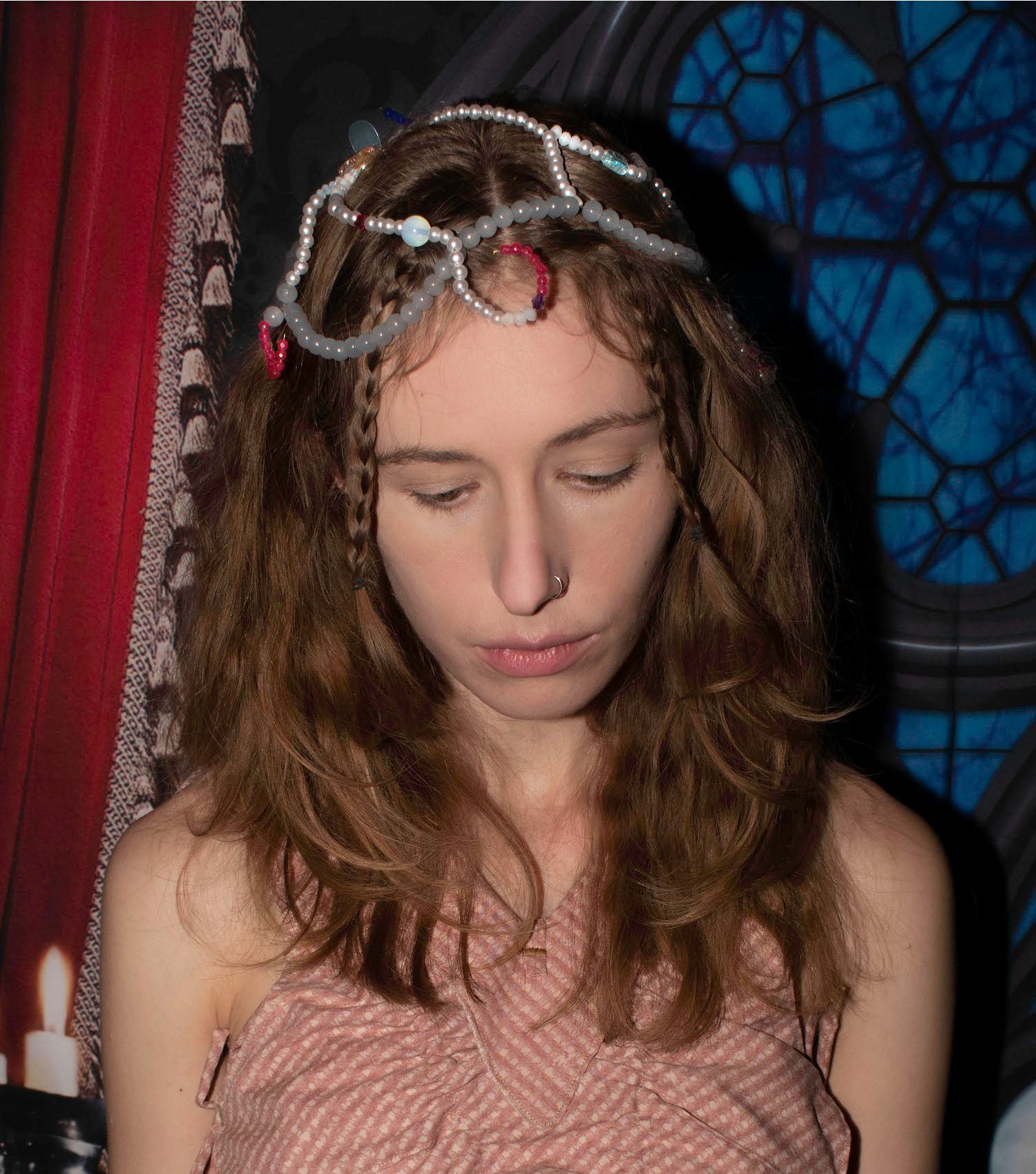 Deska, Deska Jewelry, Pearl, Headpiece, Head Jewelry, Hair Jewelry, Handmade, Los Angeles, Los Angeles Boutique, Independent Designer, Independent Artist, Kathleen, Shop Kathleen, Kathleen Los Angeles, Costume Headpiece, Costume Jewelry