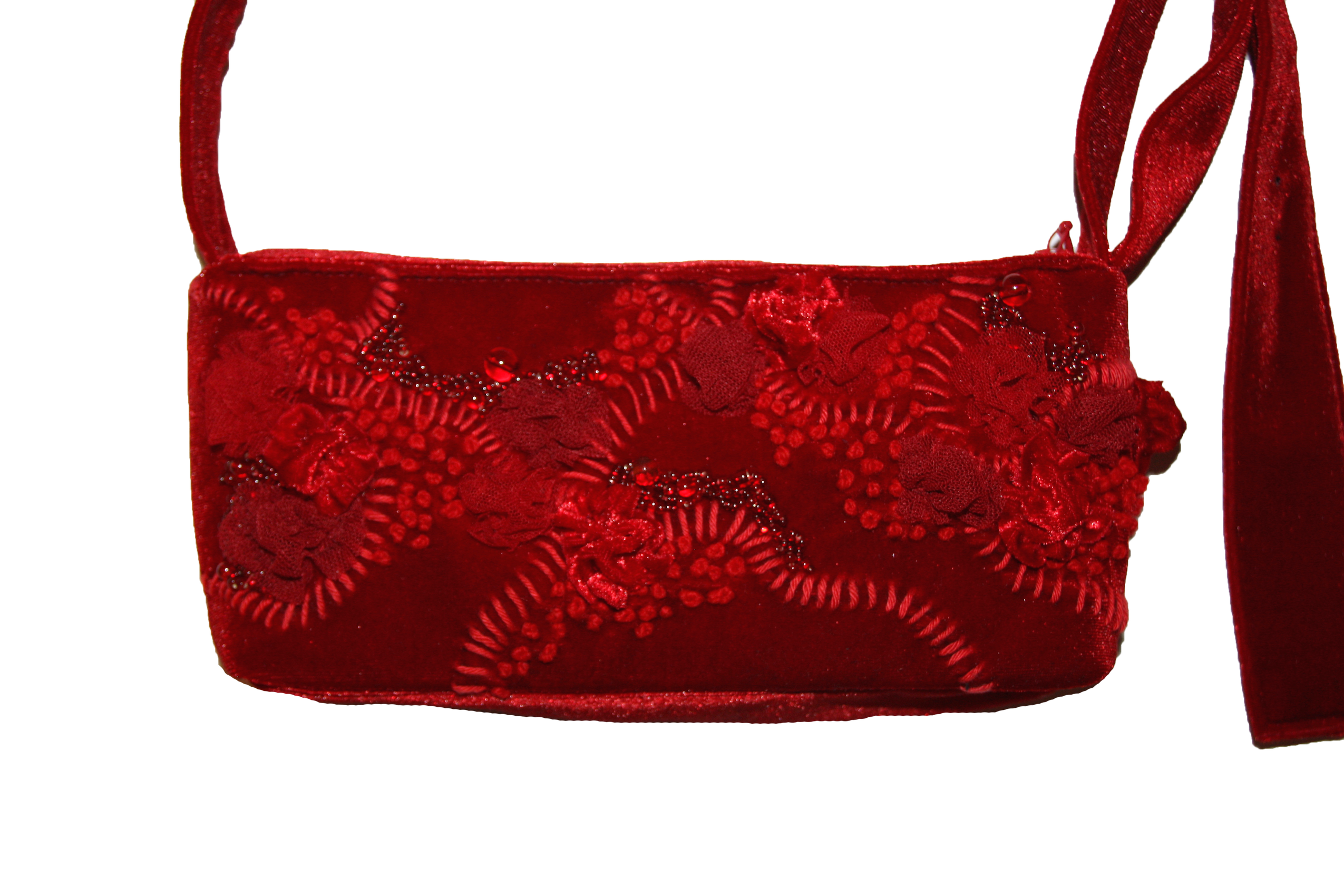 Matilda Aberg, Mini Bag, 90s Handbag, Sustainable Designer, Independent Designer, Stockholm Designer, Independent Fashion, Kathleen, Shop Kathleen, Kathleen Los Angeles, Los Angeles Boutique, Independent Boutique, Crushed Velvet Bag, Red Handbag, Embroidered Bag, Beaded Bag, Beaded Flowers, Floral Handbag, Flower Handbag, Mini Bag, Recycled Fabric, Upcycled