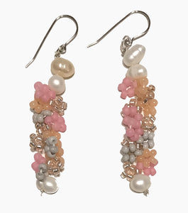 Floral Pearl & Glass Beaded Earrings - Twenty