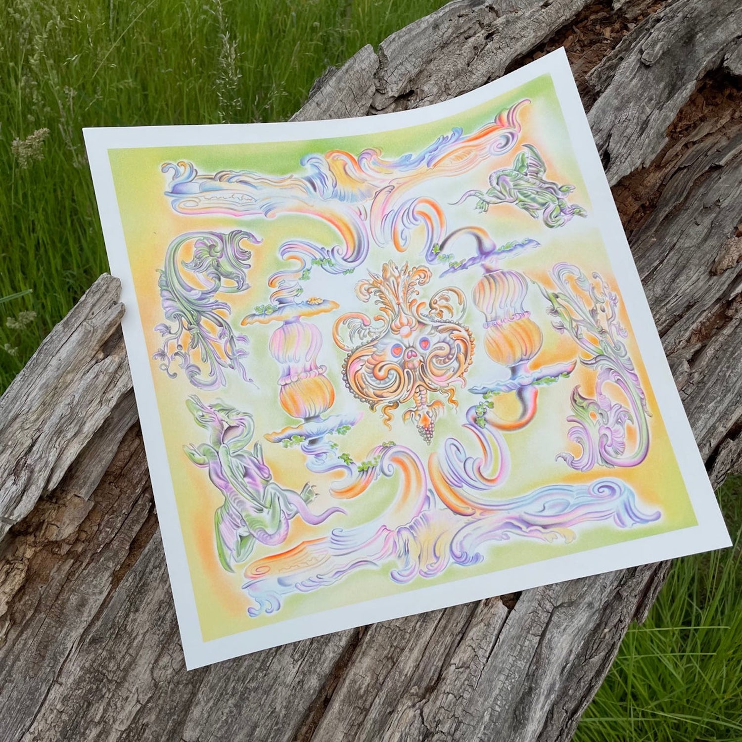 Butterfly print, lsd buttefly, Print, Poster, Risograph, Artwork, Screenprint, Adrienne Kammerer, Kathleen, Kathleen Los Angeles, Independent Boutique, Independent Artist, Los Angeles Boutique, goblin print, dragon print, fantasy print, magic print