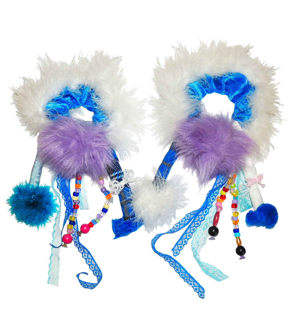 claire barrow, hair accessories, scrunchies, hair extensions, hair pieces, raver hair, harajuku hair, jfashion, rave accessories, CB, independent artist, independent designer