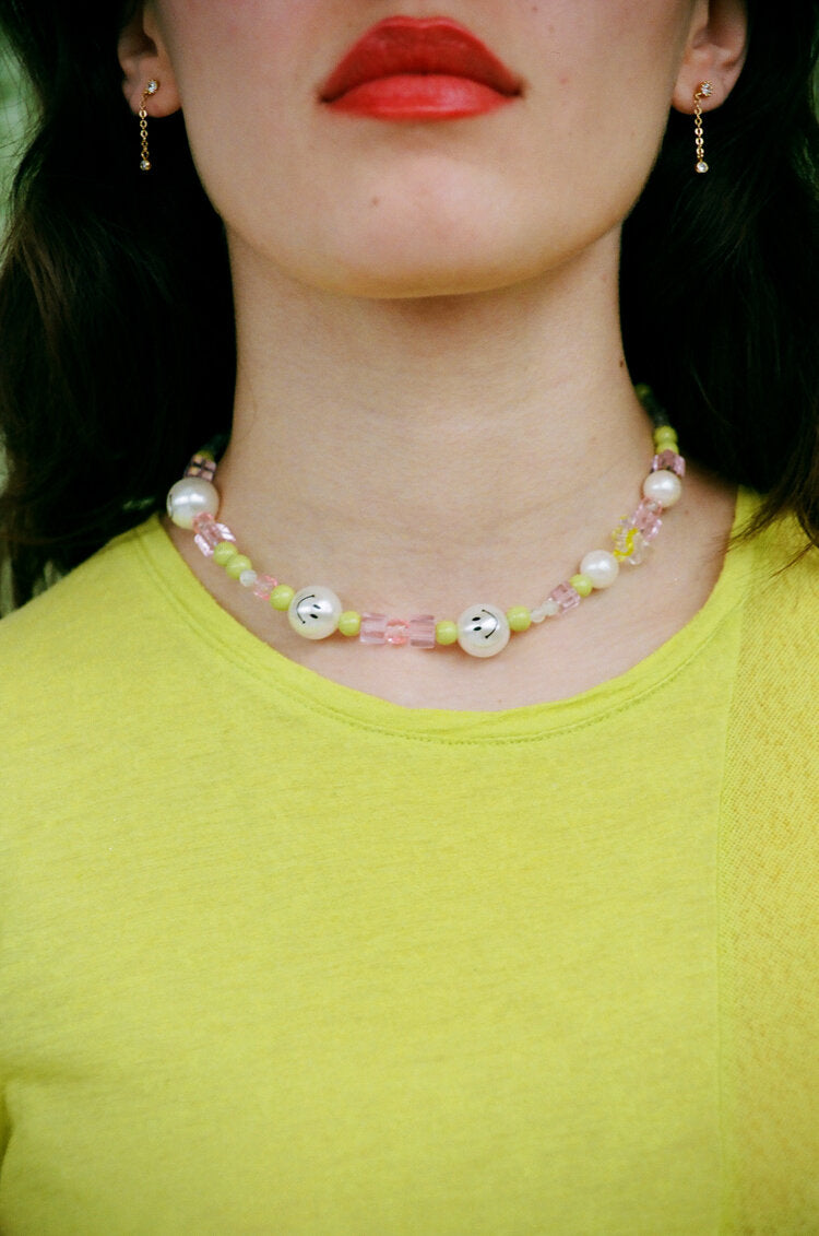 Pearl necklace, beaded necklace, kunst, shop kunst, kathleen, los angeles, shop kathleen, boutique, emotions necklace