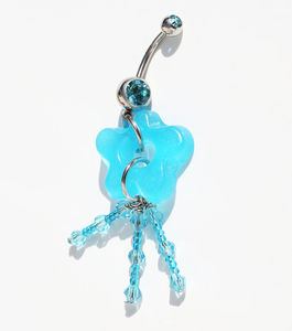 Joey Shares, Resin Earrings, Handmade, Los Angeles, Kathleen, Shop Kathleen, resin, jewelry, flower, charms, handmade, beads, heart, y2k, belly ring, navel piercing, navel ring, jewelry, blue raspberry
