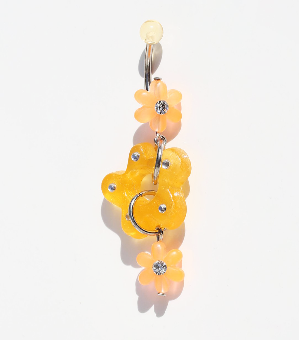 Joey Shares, Resin Earrings, Handmade, Los Angeles, Kathleen, Shop Kathleen, resin, jewelry, flower, charms, handmade, beads, heart, y2k, belly ring, navel piercing, navel ring, jewelry, mango