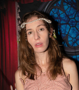 Deska, Deska Jewelry, Pearl, Headpiece, Head Jewelry, Hair Jewelry, Handmade, Los Angeles, Los Angeles Boutique, Independent Designer, Independent Artist, Kathleen, Shop Kathleen, Kathleen Los Angeles, Costume Headpiece, Costume Jewelry