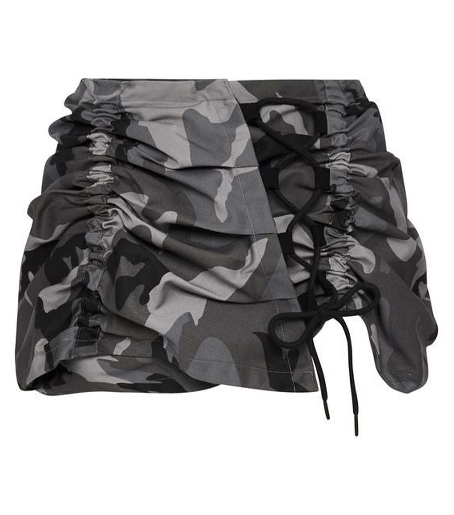 mini skirt, australian designer, independent fashion, independent designer, independent boutique, handmade, mini ruched skirt, handmade skirt,  asymmetrical skirt, Karla Laidlaw, karlalaidlaw, Kathleen, Shop Kathleen, ruched skirt, plaid skirt, corset skirt, lace up skirt, came, camouflage, camouflage skirt