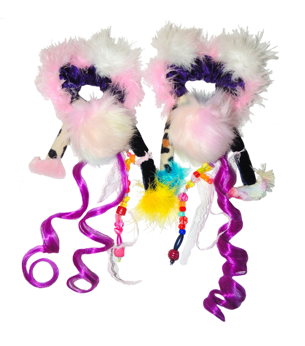 claire barrow, hair accessories, scrunchies, hair extensions, hair pieces, raver hair, harajuku hair, jfashion, rave accessories, CB, independent artist, independent designer