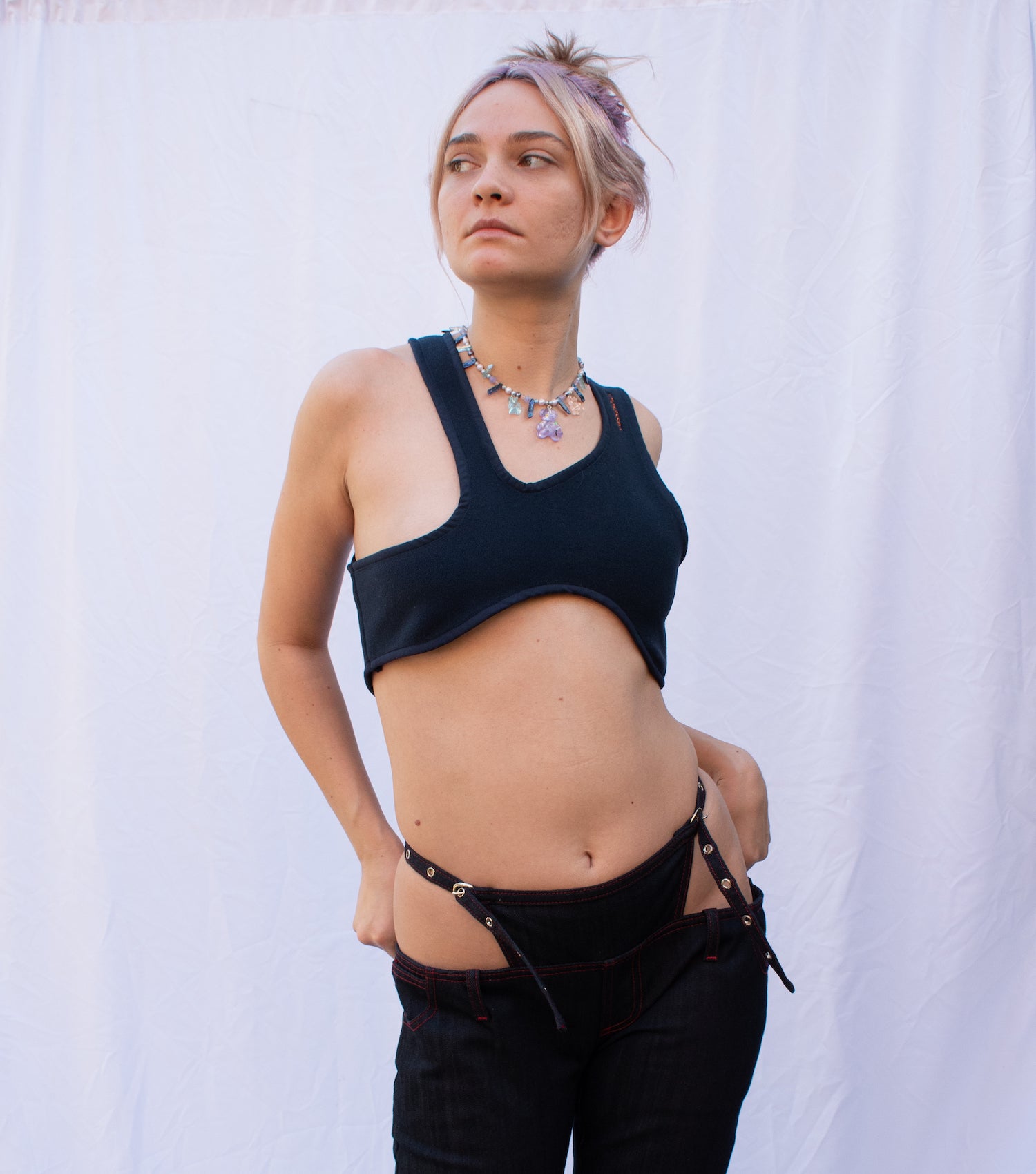 timosassen, kathleen, shop kathleen, los angeles boutique, independent designer, crop top, crop tank, fleece tank, asymmetrical top