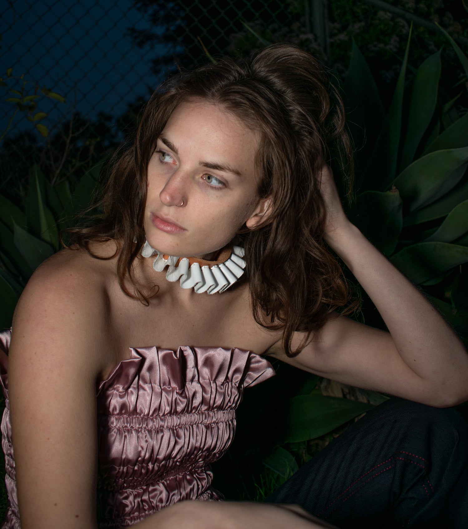 handmade leather ruff collars, katy mcroberts, choker, collar