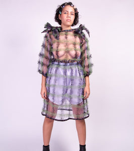 Meg Beck, Dress, Tulle, Grid Dress, Kathleen, Los Angeles, Boutique