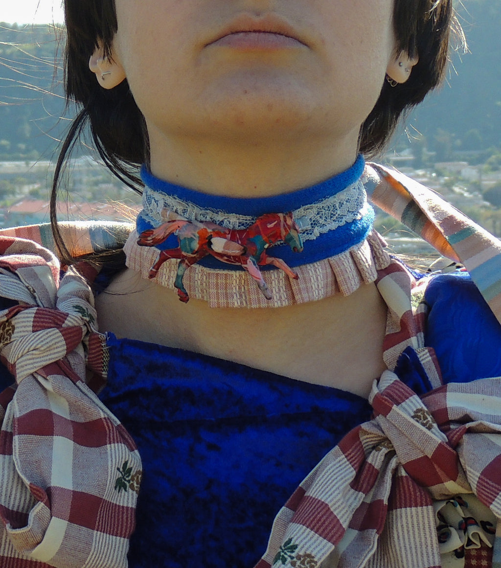 JRAT, Janelle Rabbott, Choker, Ruffle Choker, Clown Collar, Upcycled, Vintage Hat, Sustainable, Bonnet, Kathleen, Shop Kathleen, Boutique, Ugly House on the Prairie, Los Angeles, One of a Kind