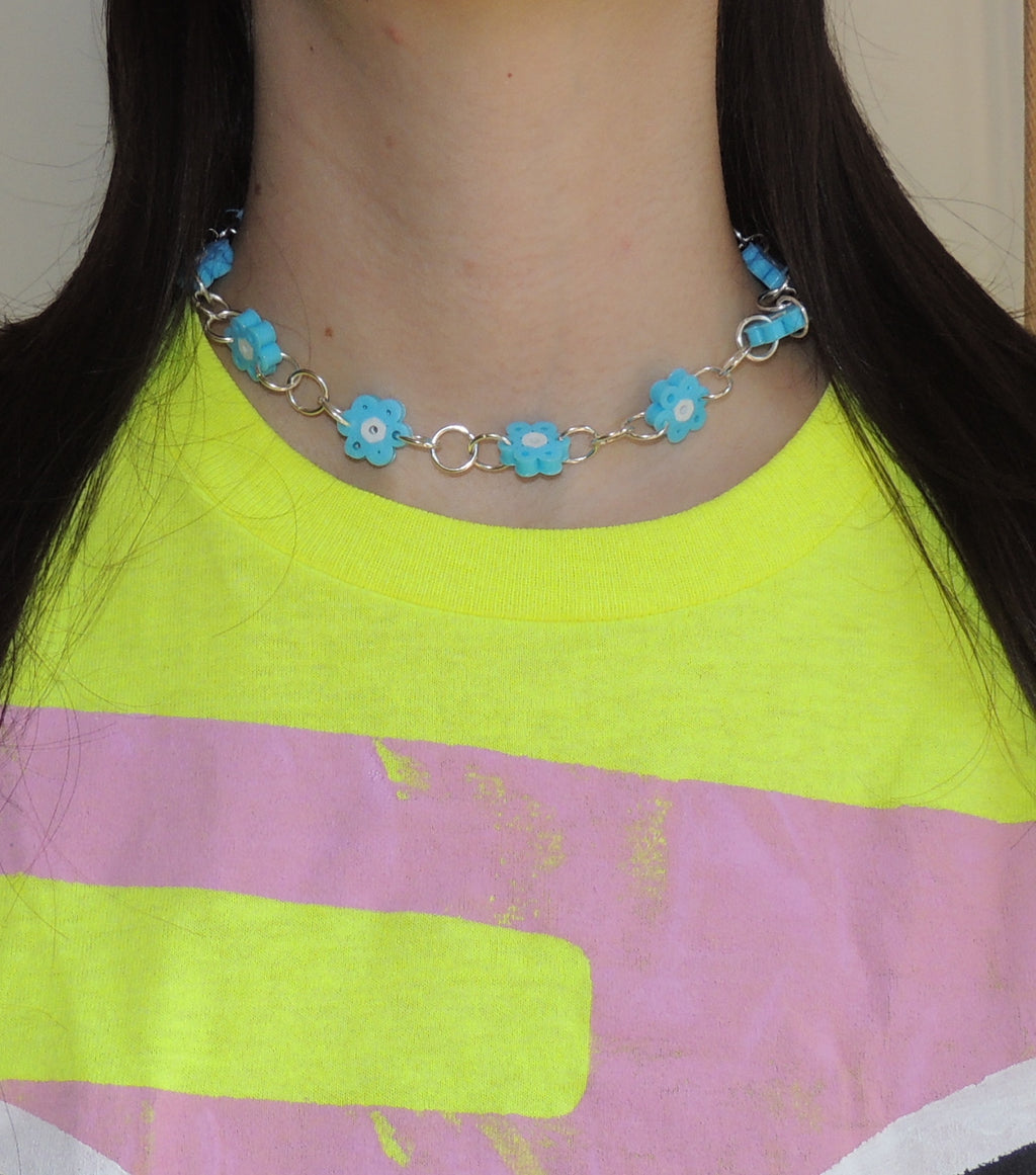 Daisy Chains, NYC, Los Angeles, Handmade, Kathleen, Boutique, Kathleen Los Angeles, Perler Beads, Choker, Flower choker, pearl choker