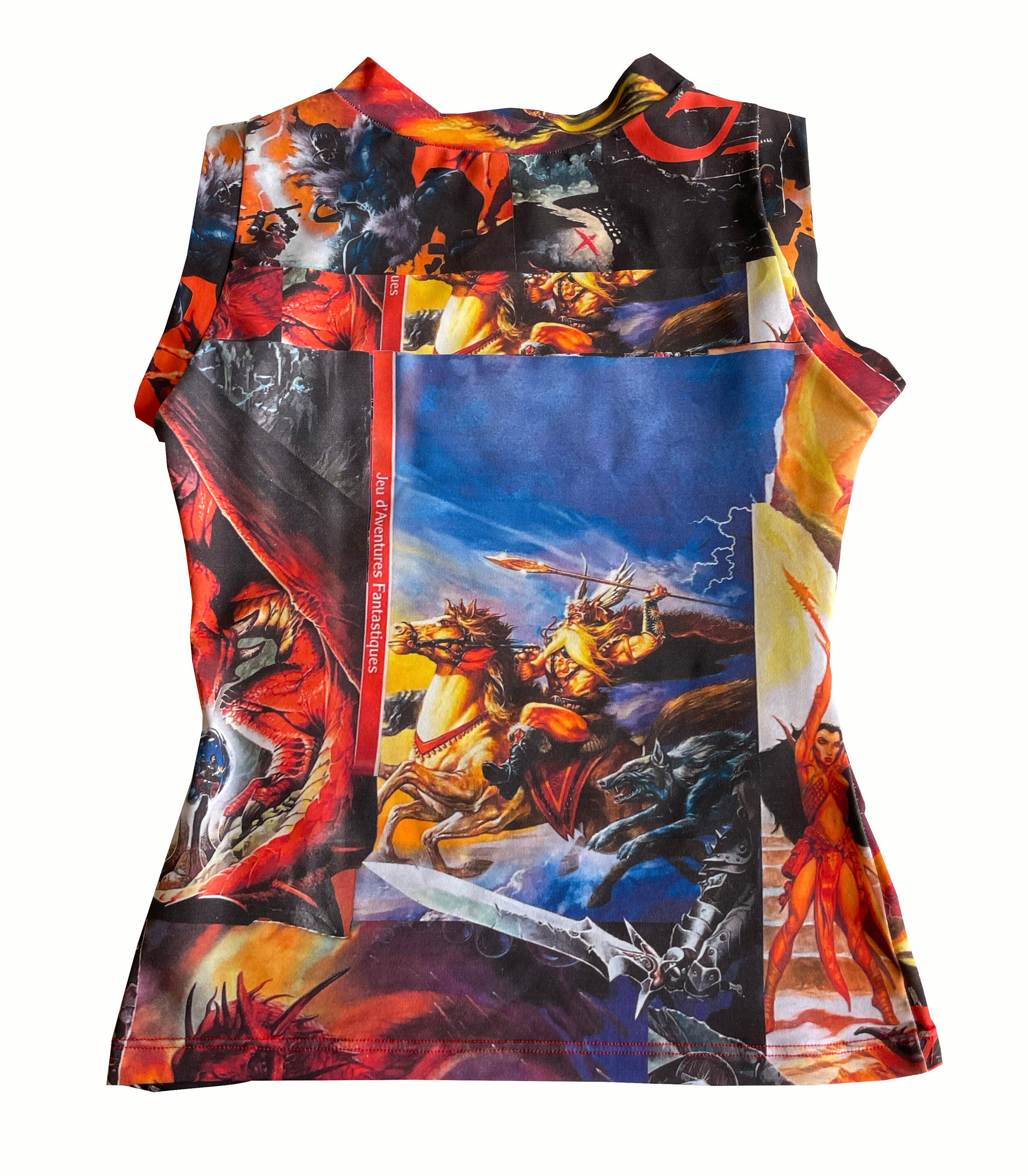 GKA, gautam Kapoor, made in Australia, Australia, australian designer, Melbourne, made in Melbourne, Melbourne designer, graphic, digital, digital print, fantasy, high fantasy, black and white, tank, top, tank top, graphic print, print, cotton, Los Angeles, Kathleen