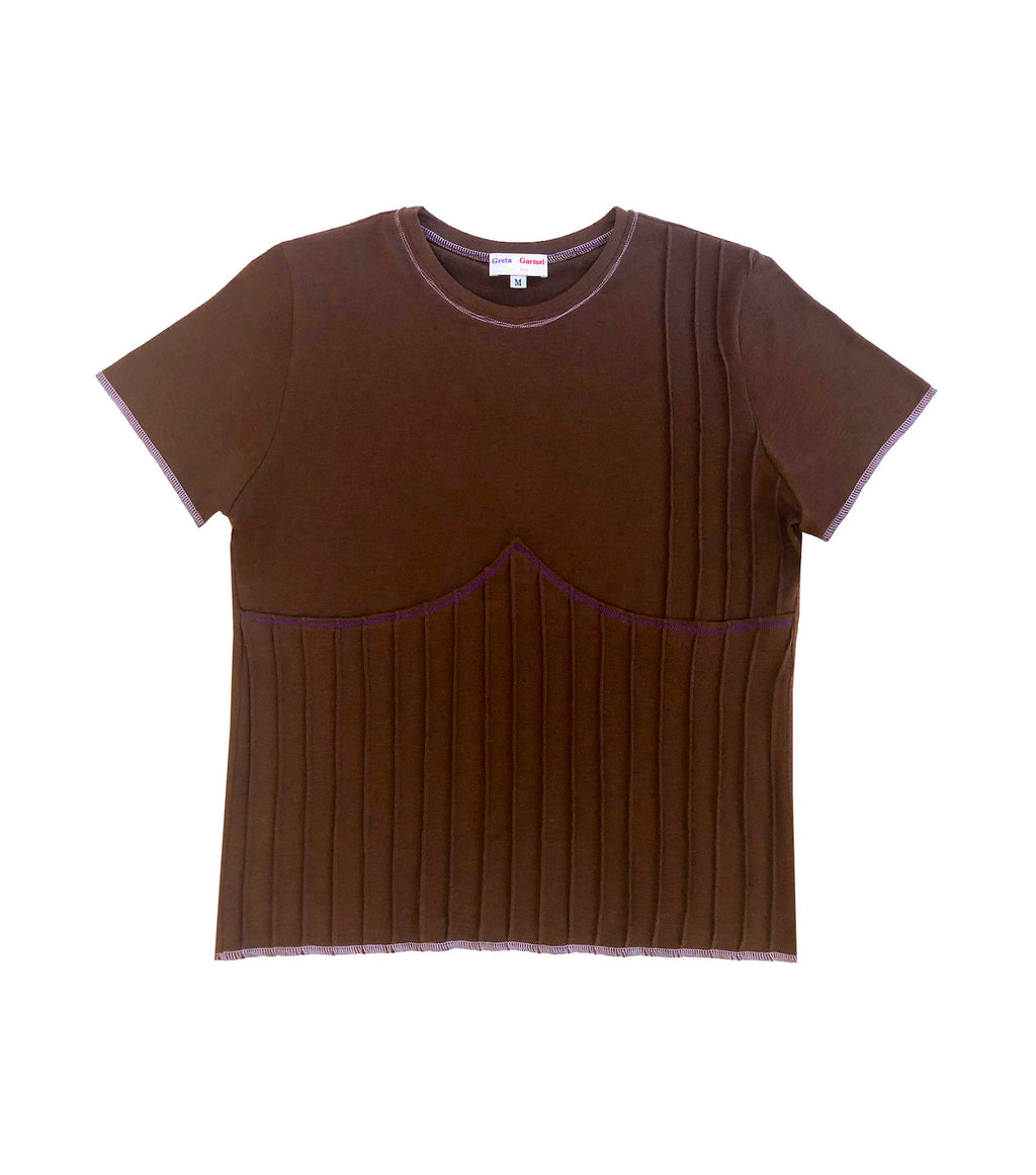 Bustier Tee, Stitch Tee, Independent Designer, Independent Artist, One of a kind fashion, Baby tee, Los Angeles Designer, Shop Kathleen, Kathleen Los Angeles, Los Angeles Boutique, Greta Garmel