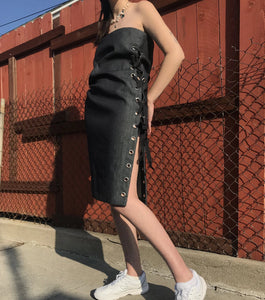 Bite Dress, Ka He, Los Angeles, Lace-Up, Kathleen Los Angeles