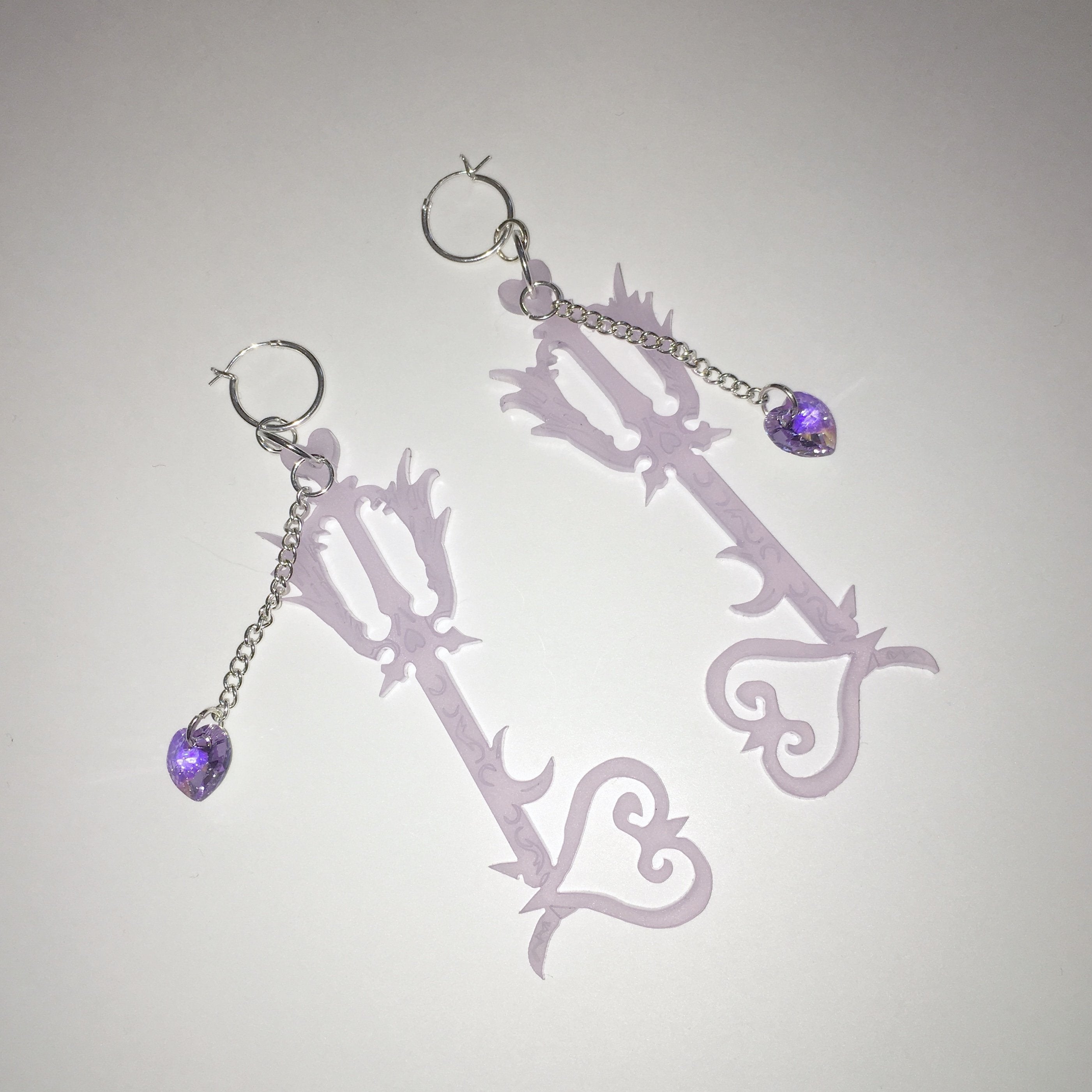 earrings, emma pryde, handmade, keyblade, kingdom hearts, shop kathleen, kathleen, los angeles
