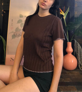 Bustier Tee, Stitch Tee, Independent Designer, Independent Artist, One of a kind fashion, Baby tee, Los Angeles Designer, Shop Kathleen, Kathleen Los Angeles, Los Angeles Boutique, Greta Garmel