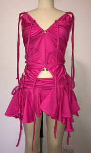 independent designer, independent boutique, handmade, independent fashion, handmade top, Kathleen, Shop Kathleen, Kathleen los Angeles, Los Angeles fashion, small business, made in Australia, Australian designer, upcycled, recycled, collage top, sustainable top, ethical fashion, patch top, ribbon top, patchwork top, ruched top, tankini top, swim top, pink top, string top, bikini top, handmade swim top, Emily Watson, tankini skirt, cutout top, abstract top, tank top, drawstring top, skirt, ruched skirt