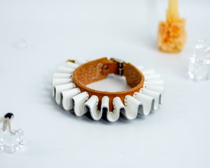 handmade leather ruff collars, katy mcroberts, choker, collar