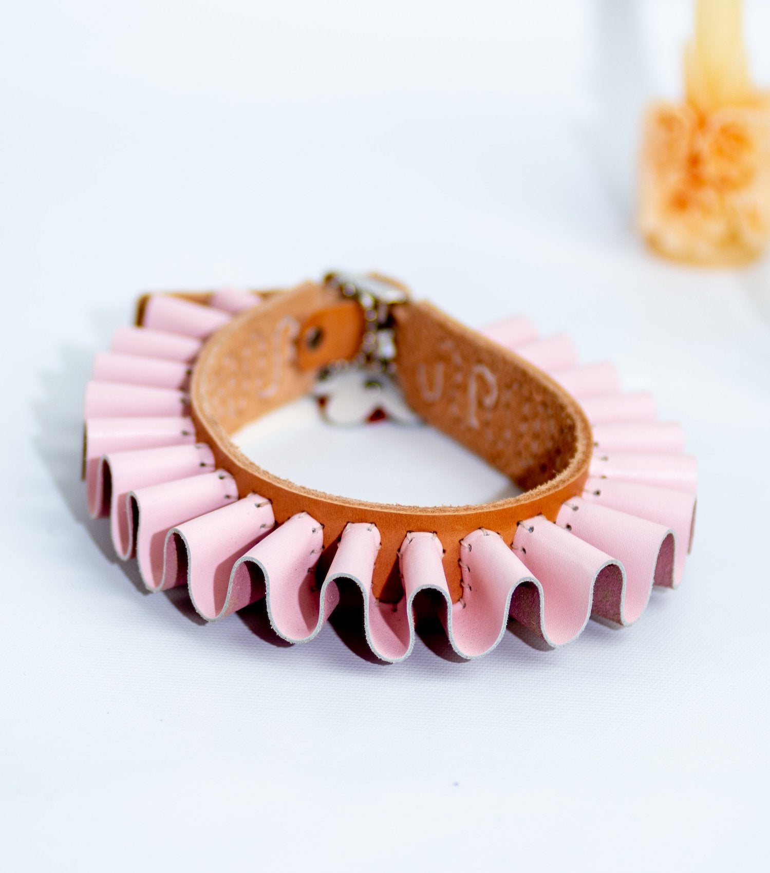 handmade leather ruff collars, katy mcroberts, choker, collar