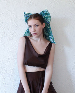 kathleen, kathleen los angeles, independent boutique, independent artist, independent designer, handmade, los angeles boutique, heather stanko, giant hair bow, hair clip, hair clip bow, vintage bow clip, vintage fabric bow, upcycled bow, hair accessories, vintage bows, vintage hair clip, shop Kathleen, oversized bow, cotton ribbon, hair ribbon