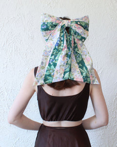 kathleen, kathleen los angeles, independent boutique, independent artist, independent designer, handmade, los angeles boutique, heather stanko, giant hair bow, hair clip, hair clip bow, vintage bow clip, vintage fabric bow, upcycled bow, hair accessories, vintage bows, vintage hair clip, shop Kathleen, oversized bow, cotton ribbon, hair ribbon