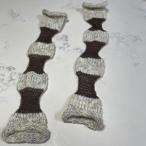 knit wamers, arm warmers, hand warmers, gloves, handknit, sustainable designer, chicago designer, fairy arm warmers, fingerless gloves, kathleen, shop kathleen, exaltus, metallic gloves, grey gloves, grunge gloves, sparkle gloves, striped gloves, emo gloves, scene gloves