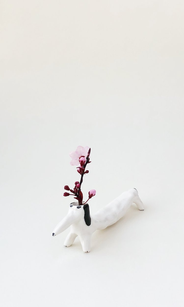 Petite Dog Vase