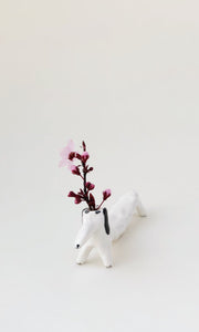 eleonor bostrom dog vase, porcelain vase