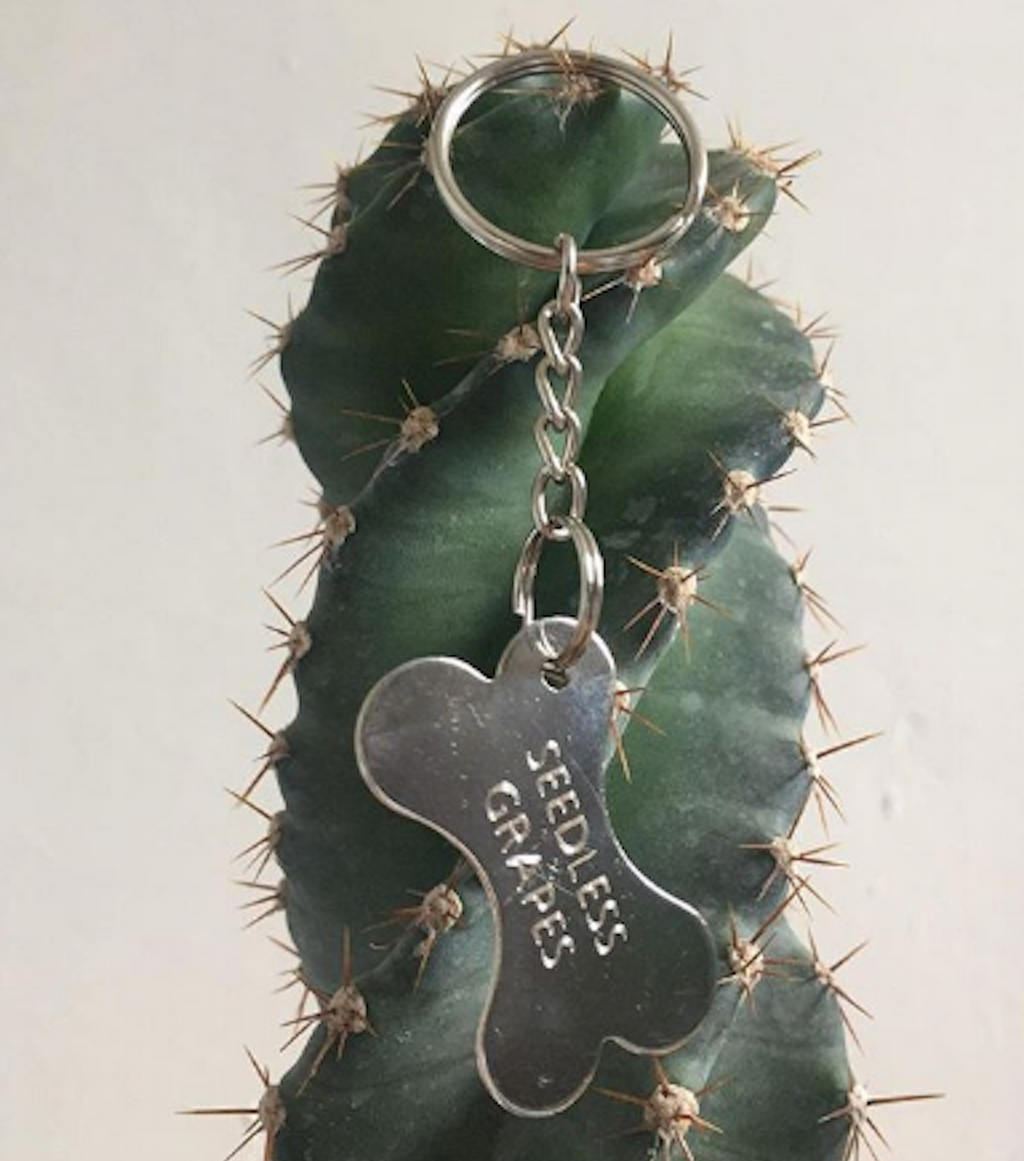 Arie Finch, Keychain, Dog Tag, Engraving, Kathleen, Shop Kathleen, Kathleen Los Angeles, Independent artist, Los Angeles Boutique