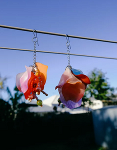 homejob, sustainable, found material, petal earrings, jewelry, kathleen, los angeles, boutique, handmade