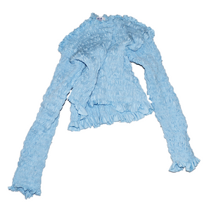 yulia kjellsson, baby blue elastic top, elastic, top, baby blue, kathleen, shop kathleen