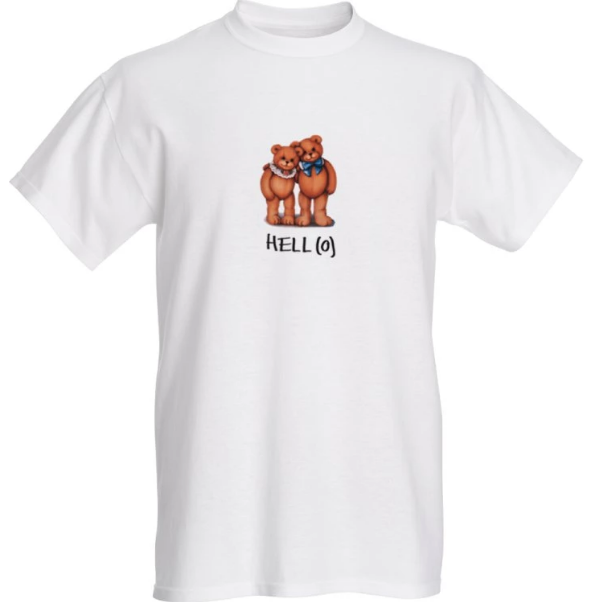 mc hardcore, hell (o) tee, teddy bear, cotton t-shirt, cotton, tee, t-shirt