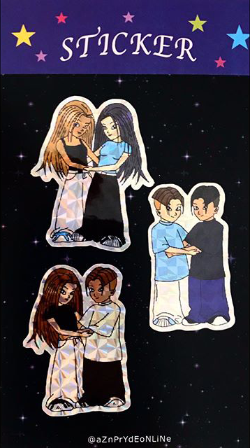 Azn Pryde Online, Sticker Set, Holographic Stickers, Kathleen, Shop Kathleen, Los Angeles, Boutique