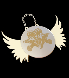 Angel Bear Winged Hanging Mirror