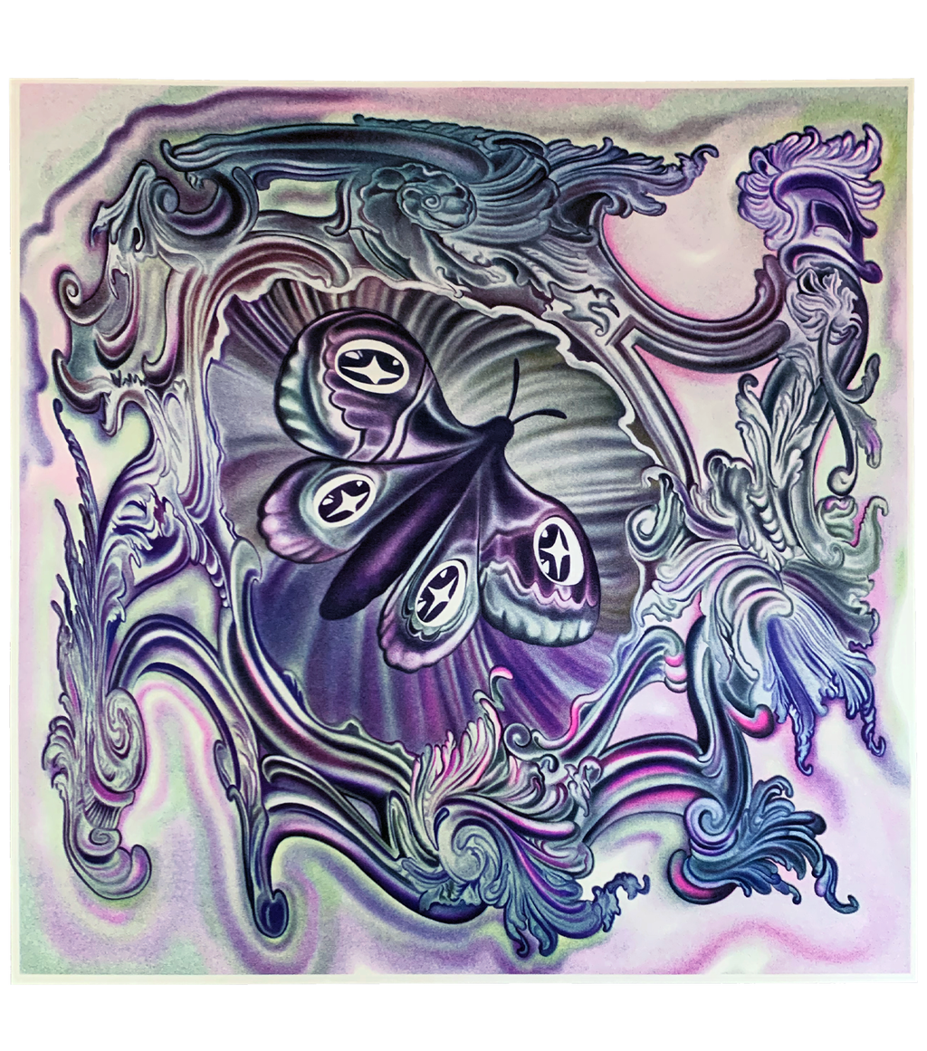 Butterfly print, lsd buttefly, Print, Poster, Risograph, Artwork, Screenprint, Adrienne Kammerer, Kathleen, Kathleen Los Angeles, Independent Boutique, Independent Artist, Los Angeles Boutique