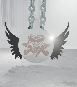 Angel Bear Winged Hanging Mirror