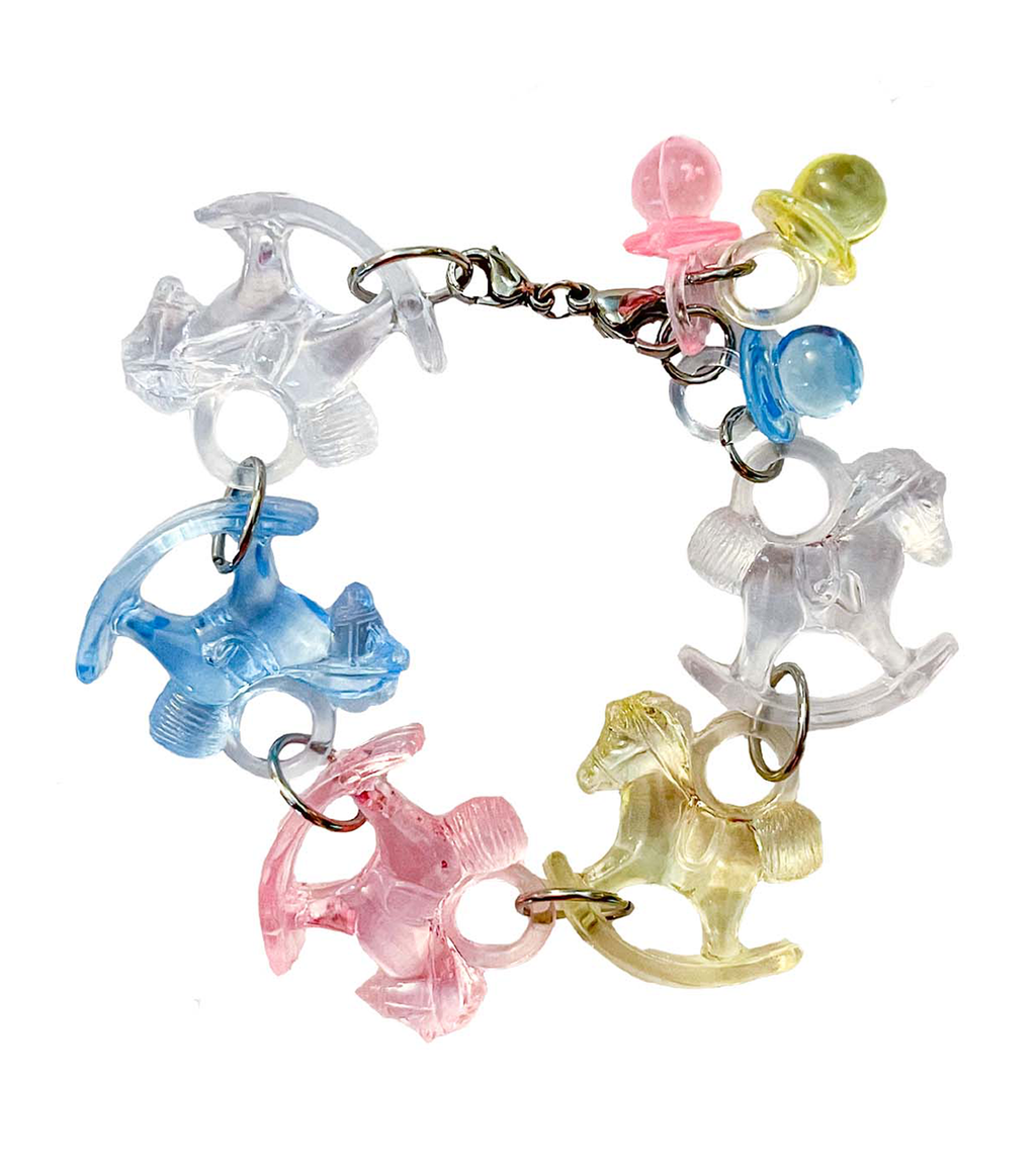 emma pryde, bracelet, rocking horse, horse bracelet, resin charms, resin horse charms, horse girl, Kathleen, Los Angeles, handmade