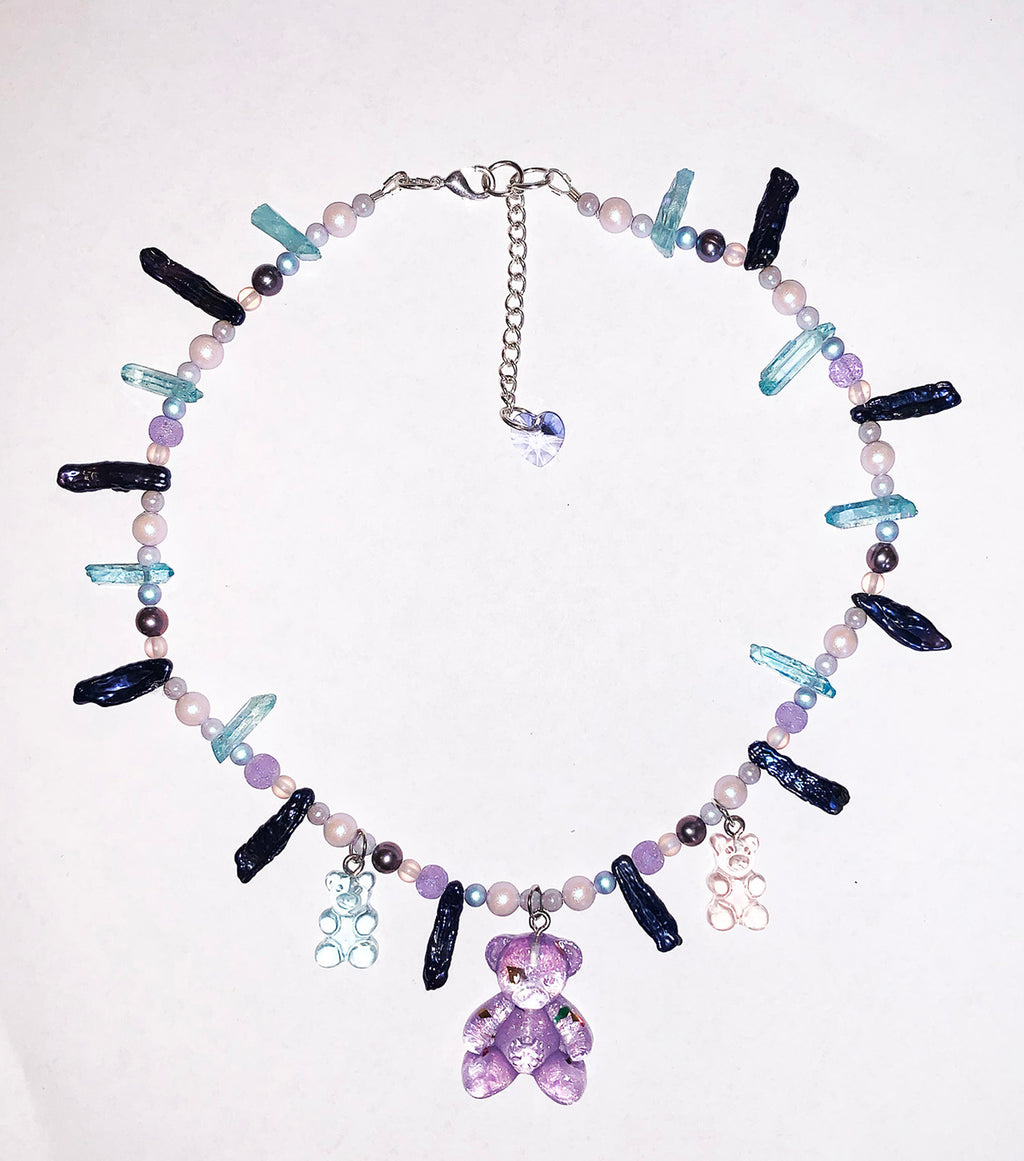 emma pryde, choker, resin, glitter, handmade, los angeles boutique, kathleen, kathleen los angeles, gummie bear, necklace, pearls, freshwater pearls, baroque pearls, kathleen, kathleen los angeles, shop kathleen, kathleen la, crystal necklace