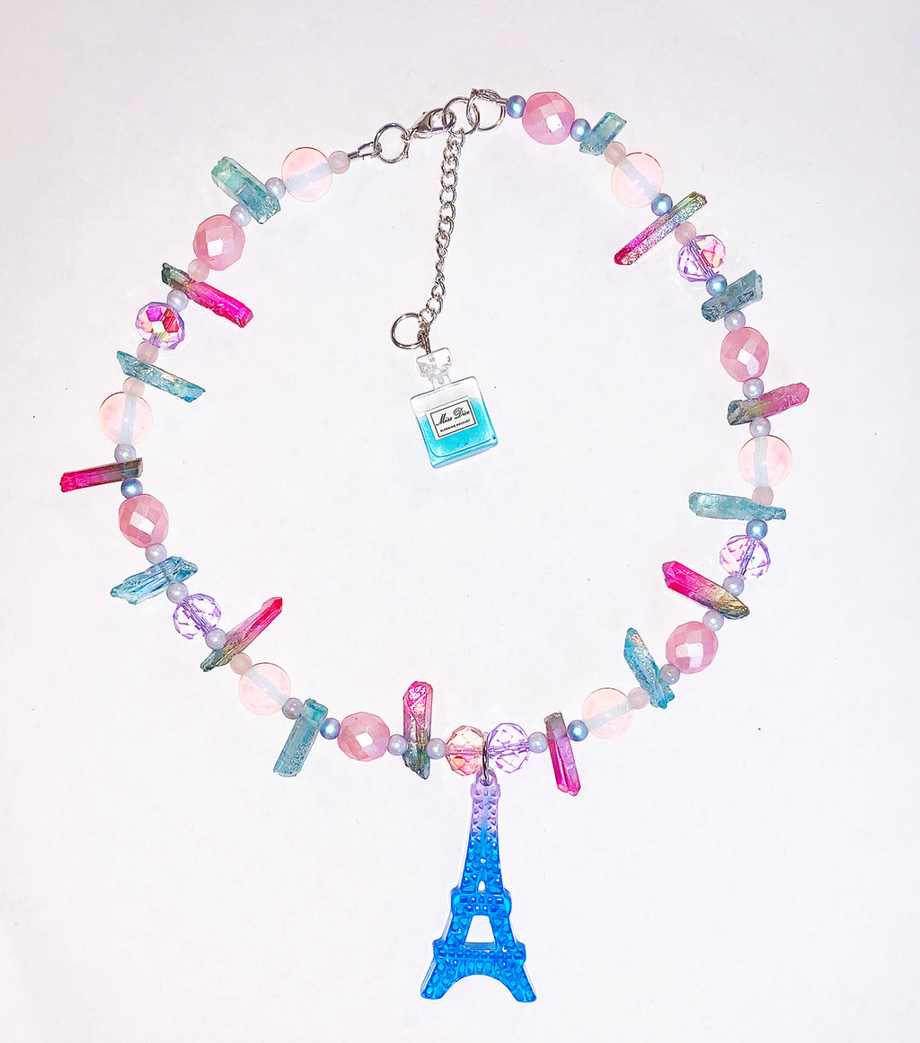 emma pryde, choker, resin, glitter, handmade, los angeles boutique, kathleen, kathleen los angeles, gummie bear, necklace, pearls, freshwater pearls, baroque pearls, kathleen, kathleen los angeles, shop kathleen, kathleen la, crystal necklace, paris necklace, perfume necklace, eiffel tower necklace, french necklace