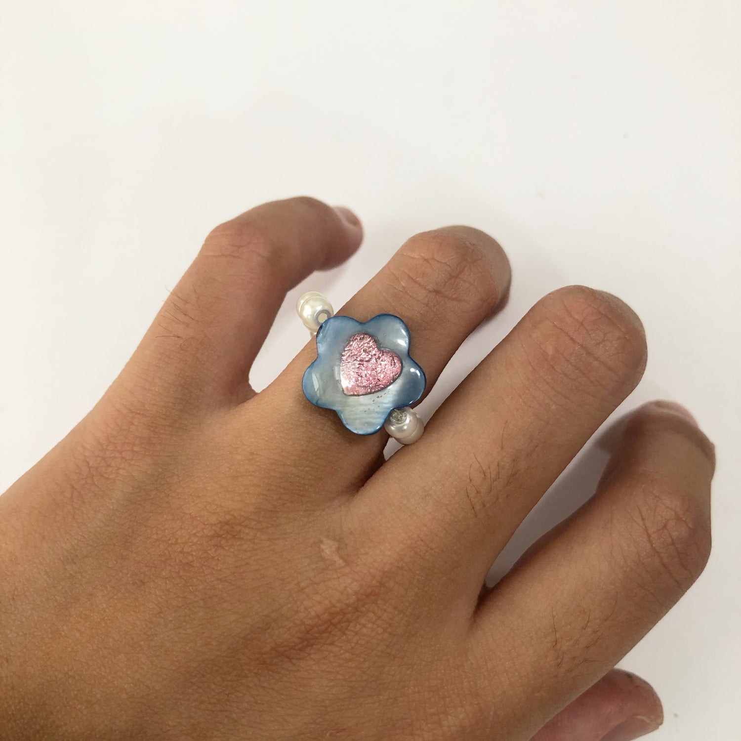 kathleen, kathleen los angeles, sweaty pigeon, by sweaty pigeon, pearl ring, rhinestone ring, crystal ring, vintage ring, hand made, independent artist, independent design, independent jewelry, independent fashion, independent boutique, sparkle ring, baroque pearl ring, los angeles botique