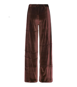 Velvet pants, australian designer, independent fashion, independent designer, independent boutique, handmade, independent fashion, handmade pants, spider pants, Karla Laidlaw, karlalaidlaw, Kathleen, Shop Kathleen, served pants, patchwork pants, hot pink pants, karlaidlaw, brown pants, grey pants