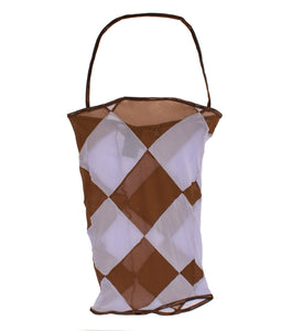 Brown & Lilac Diamond Halter Top