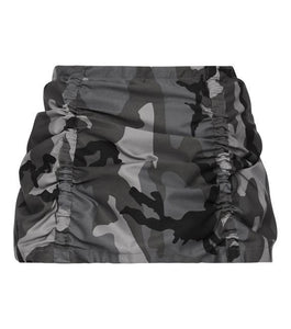 mini skirt, australian designer, independent fashion, independent designer, independent boutique, handmade, mini ruched skirt, handmade skirt,  asymmetrical skirt, Karla Laidlaw, karlalaidlaw, Kathleen, Shop Kathleen, ruched skirt, plaid skirt, corset skirt, lace up skirt, came, camouflage, camouflage skirt