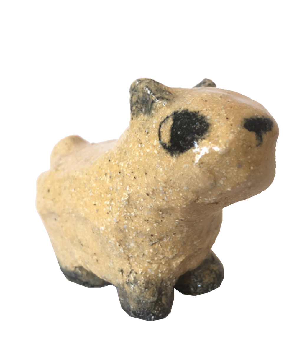 Dominique Go, Kathleen, Shop Kathleen, Ceramic, Handmade, sculpture, clay sculpture, handbuilt ceramic, mini figurine, independent artist, made in LA, clay artist, capybara sculpture