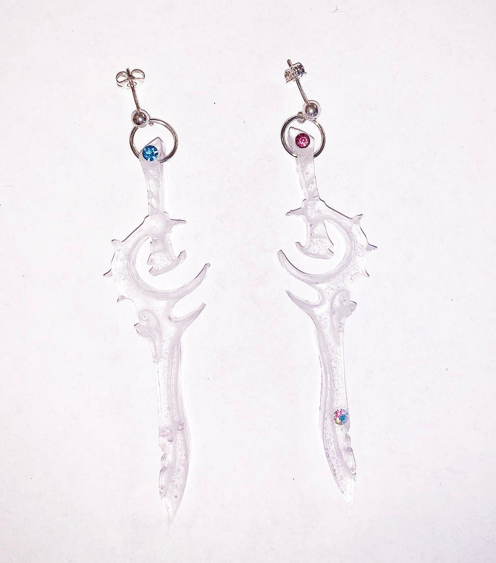 earrings, emma pryde, handmade, dagger, sword, shop kathleen, kathleen, los angeles, handmade, crystal, lasercut, kathleen los angeles, shop kathleen, kathleen la, crystal earrings, emma pryde earrings, emma pryde necklaces,